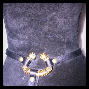 J Vincent black suede mid calf flat boots size 7